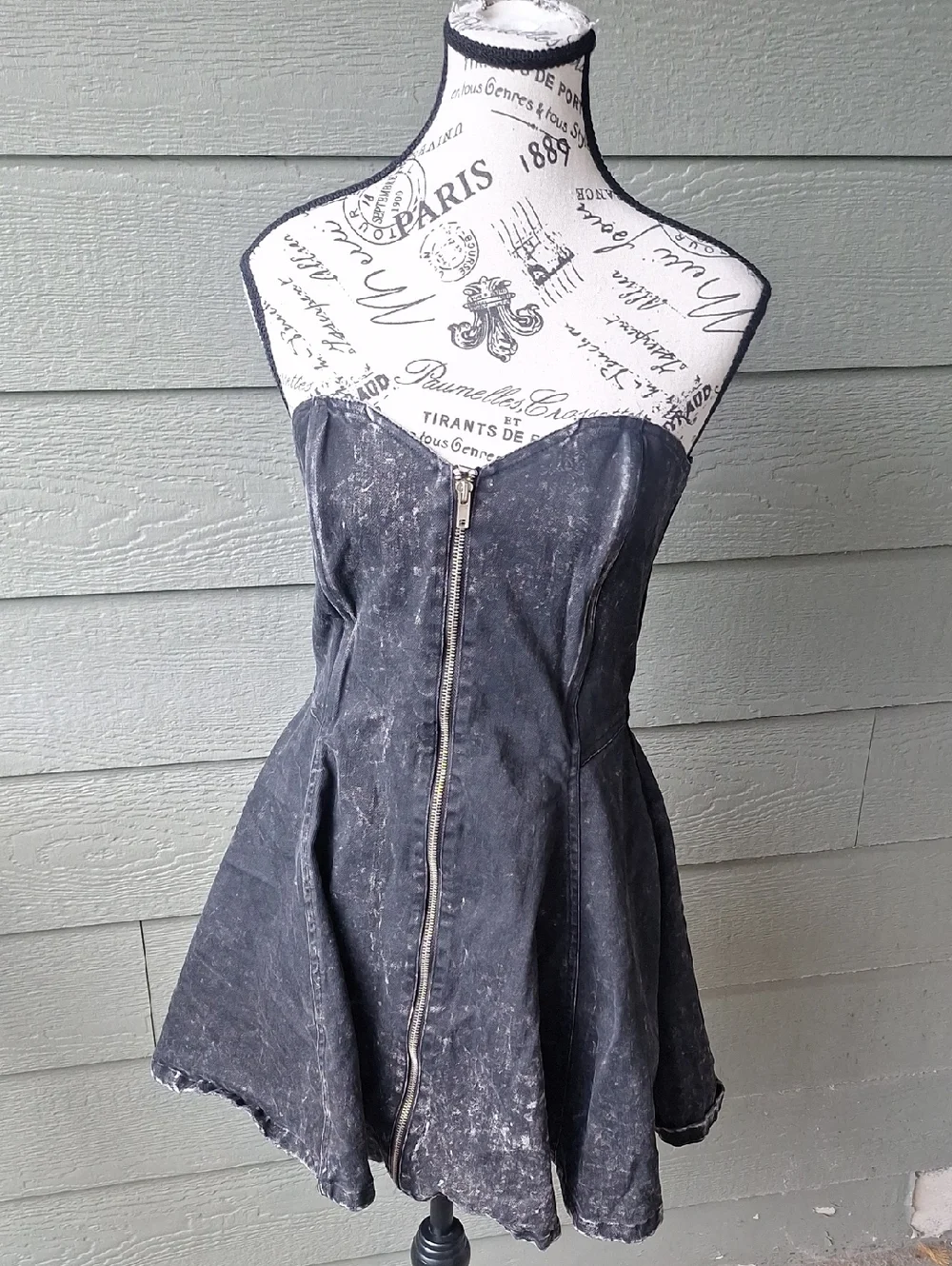 Vintage Betsey Johnson Collection Sweetheart Neckline Denim Party Dress 4 - Picture 2 of 15